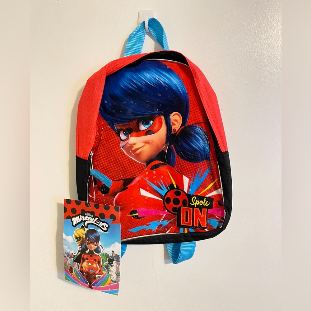 Toddler backpack miraculous ladybug bug  NWT